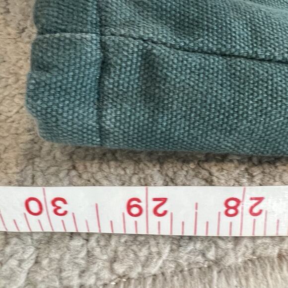 Roper Range Gear Double Knee Denim Overall Women Large Green Hot Pink Quilt Line - Picture 8 of 14